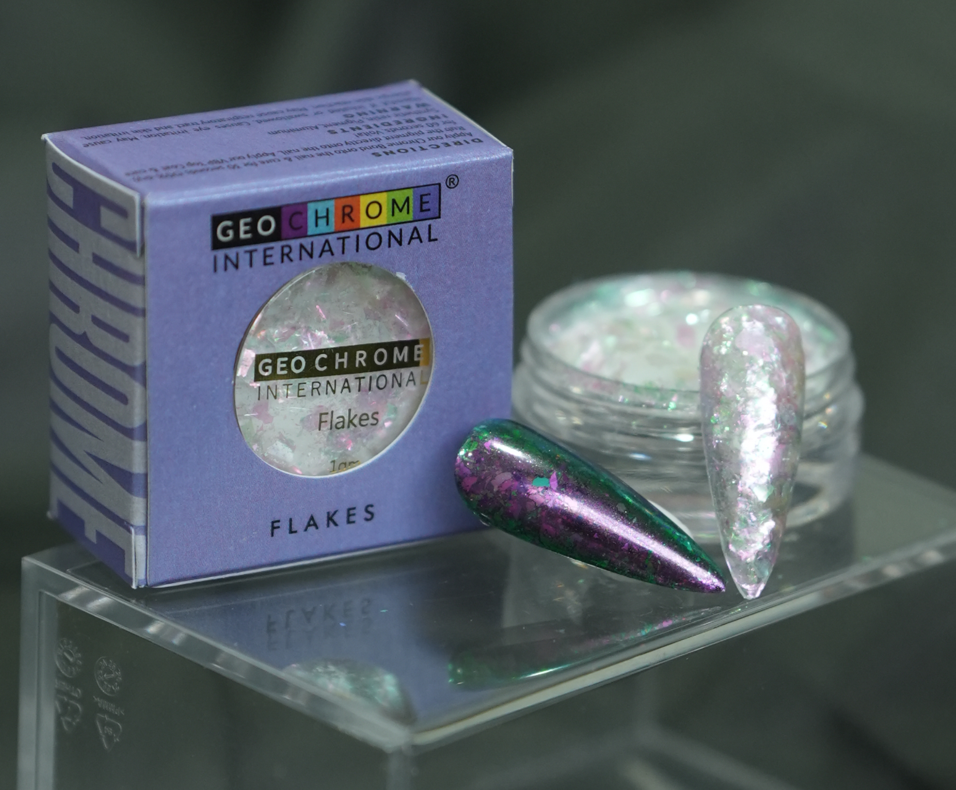 Transparent Optical Chameleon Flake - Plum Fren